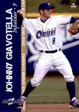 2013 Omaha Storm Chasers Brandt #9 Johnny Giavotella Harahan Louisiana LA Card