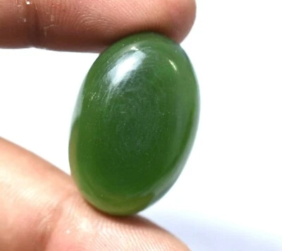 48.25 Ct Natural African Green Serpentine Top Quality Cabochon Gemstone  - Image 1 of 4