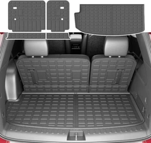 7&8 Seats Cargo Cargo Mat + Seatback Mat Compatible with 2018-24 Chevy Traverse - Picture 1 of 8