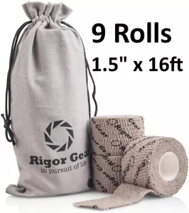 Surplus Sale! 9 rolls 1.5" x 16ft Stretchy Sticky Athletic Tape sports wrap - Picture 1 of 4