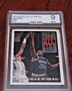 SHAQUILLE O'NEAL----1993 TOPPS GOLD----MINT 9***LAKERS--MAGIC***Mad Dog GRADED - Picture 1 of 2