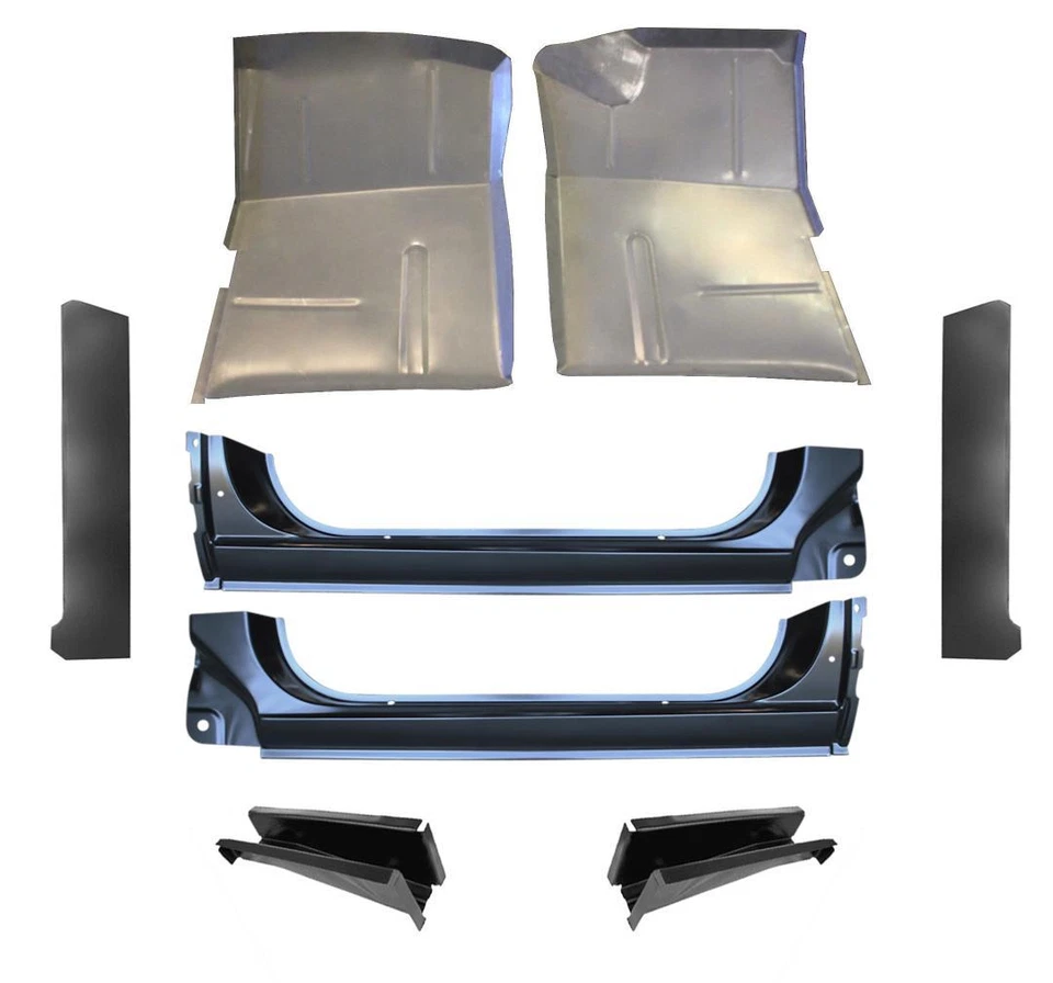8Pc OEM 73 91 Chevy Blazer Extended Floor Pan X-Rocker Inner & Support GMC - Image 1 of 1