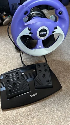 Saitek GTZ500 Racing Steering Wheel & Pedals for Nintendo Gamecube Console - Image 1 of 4