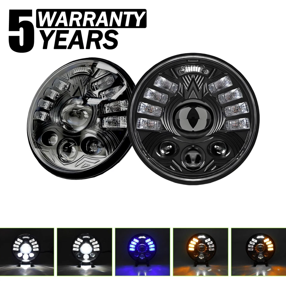 Faros LED halo ojo de ángel 1000000LM blanco azul 5-3/4 para Dodge R400 1974 Foto 1 de 4