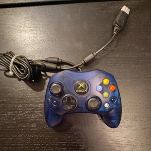 OEM Original Xbox Translucent Blue S-type Controller With Breakaway Cable - Picture 1 of 2