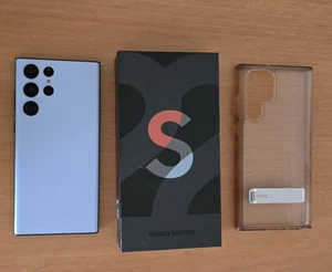 SAMSUNG GALAXY S22 ULTRA 5G 256GB UNLOCKED AU STOCK SKY BLUE DEAD PIXELS - Picture 1 of 4