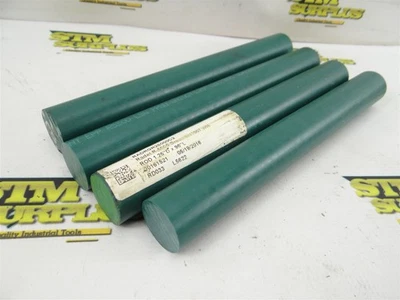 4 PIEZAS RUEDA VERDE R-5500 PLÁSTICO MECANIZABLE STOCK REDONDO 1-1/4" X 10" (#502) Foto 1 de 4
