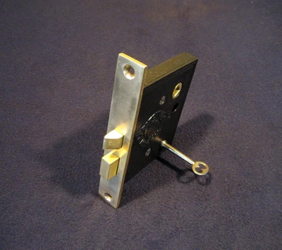 Old Passage Mortise Lock Parker & Whipple (P&W) Civil War Era 1860 - Refurbished - Image 1 of 4