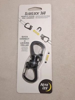 com etiquetas NITEIZE SLIDELOCK 360 BLOQUEIO MAGNÉTICO MOSQUETÃO DUPLO NAVIOS F G1N - Imagem 1 de 4