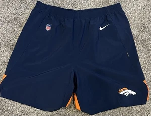 NWT Nike On Field Apparel Denver Broncos Standard Fit Men XXL Shorts Retails $75 - Picture 1 of 8