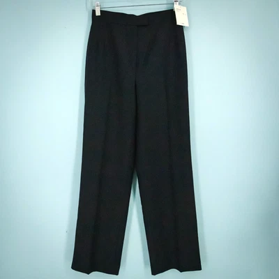 Lafayette 148 Size 4 Petite Navy Straight Leg Career Business Wool Mohair Pants - Image 1 of 4