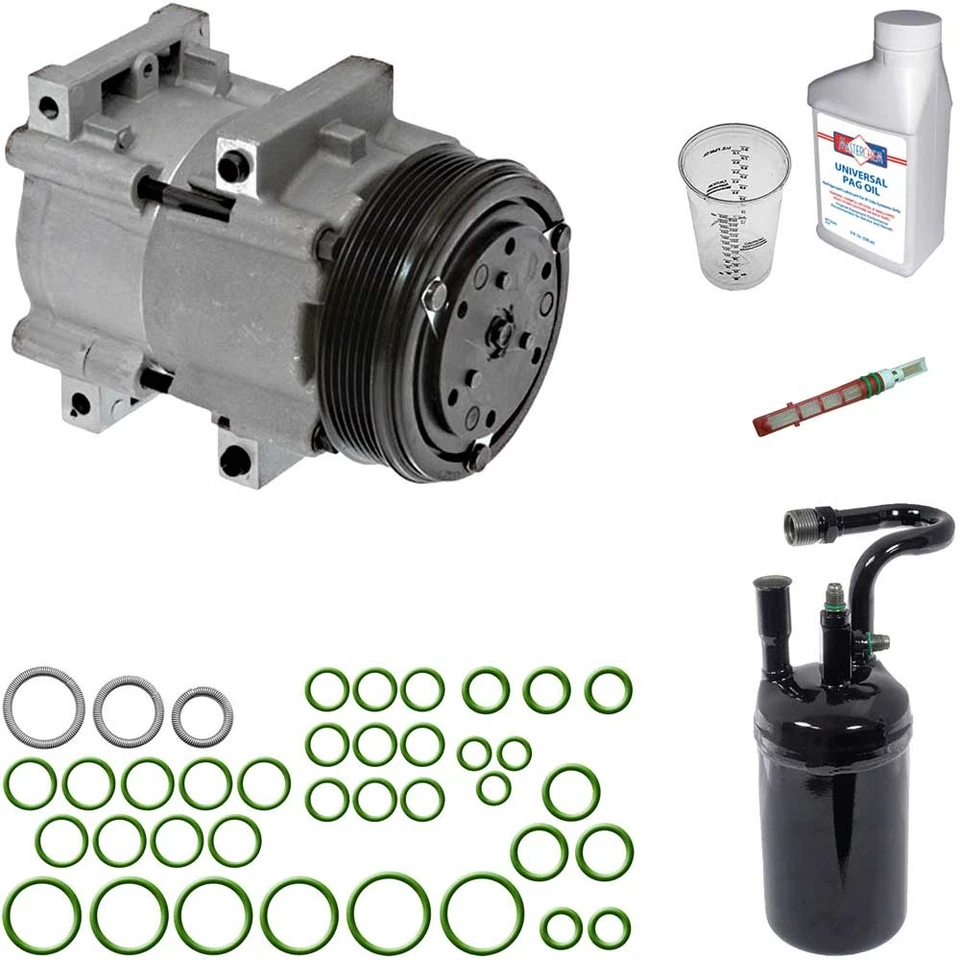 Omega AC Compressor w/ A/C Repair Kit For Ford Ranger 1990 - Image 1 of 1