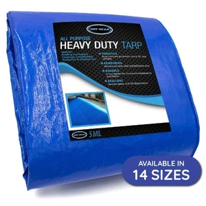 Waterproof Tarps 8x10 - Multi Purpose 5 MIL Tarp - High Durability 8x10 Tarp ... - Picture 1 of 5