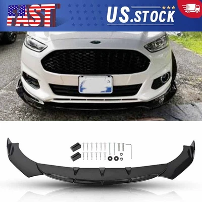 Front Bumper Lip Spoiler Splitter Body Kit For Ford Fusion Mondeo 2013-2020 BE Foto 1 de 4