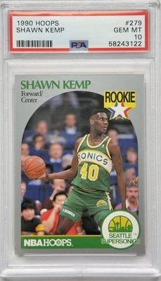 Shawn Kemp 1990 Hoops RC #279 — PSA 10 — Seattle SuperSonics - Image 1 of 2