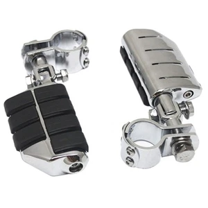 Retro Style Motorcycle Foot Pegs with Anti Slip Rubber surfaces for Bike 883 - Picture 1 of 10