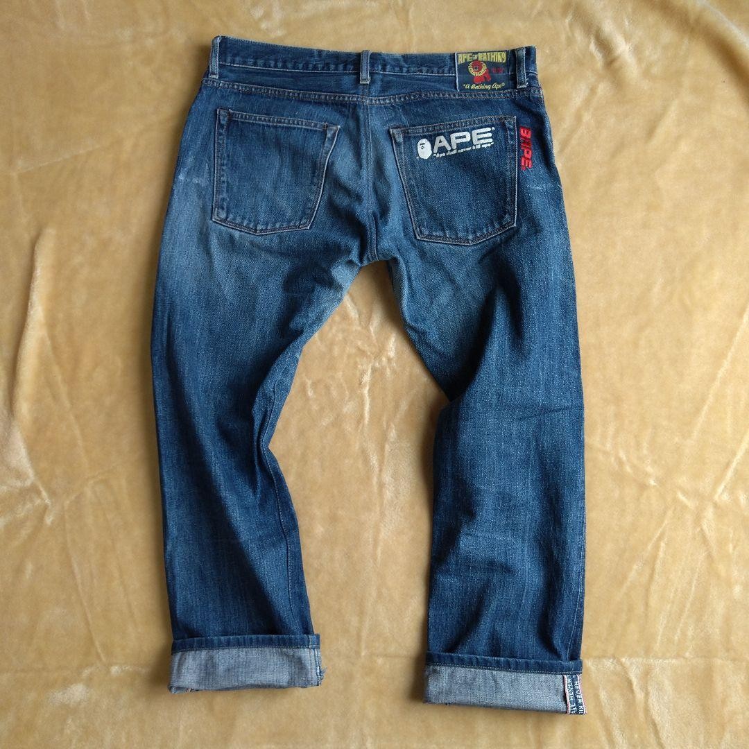 A BATHING APE フロントスター　デニム STA DENIM PANTS | bape.com