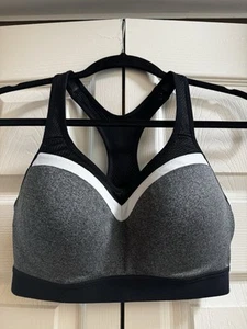 EUC CHAMPION GRAY BLACK SPORTS BRA - SMALL - Molded Cups Adjustable Racerback - Picture 1 of 5