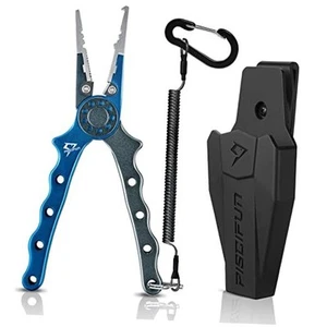 Fishing Pliers, Saltwater Fishing Pliers with Split Ring, Fish Hook Remover, - Picture 1 of 8
