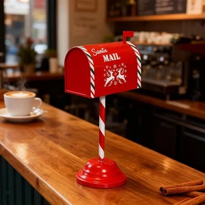 Christmas Express Mail Box Metal Letter Box for Porch Wedding Party Backyard - Picture 1 of 7