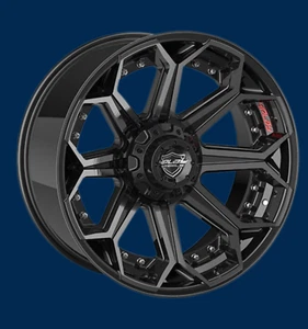 20" Inch 4Play 4P80 Black W/ DDT Wheels 20x10 33x12.50R20 Venom BP: 5x127J Jeep - Picture 1 of 3