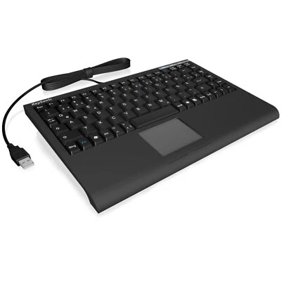 KeySonic ACK-540U+ Compact USB Keyboard with Built-In Touchpad (GERMAN Layout) - Image 1 of 4