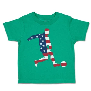 Toddler T-Shirt Soccer Player Usa Sports Soccer America Cup Boy & Girl Clothes - Picture 1 of 39