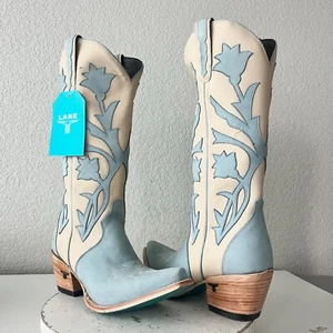 Botas de Vaquero Lane JOLENE Mujer 11 Arándano Suero de Leche Gamuza Cuero Media Pantorrilla - Imagen 1 de 11