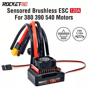 Rocket-RC Sensored Brushless 120A ESC for 1/10 RC Car Truck Short Course 1~3S - Picture 1 of 12