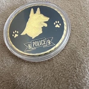 Love This “K9 Police Dog” Black With Golden Iron Collectible Coin - Picture 1 of 8