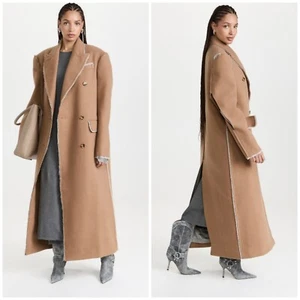 Interior The Riley Raw Edge Deconstructed Long Wool Coat New $2450 - Picture 1 of 17