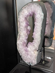 Amethyst Crystal Sliced Polished Geode Large Size - Picture 1 of 4