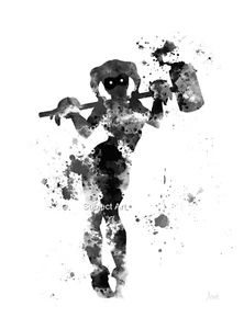 IMPRESIÓN DE ARTE Ilustración Harley Quinn, Blanco y Negro, Superhéroe, Arte de Pared Regalo - Imagen 1 de 2