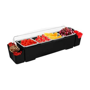 Ice Cooled Condiment Serving Container, Organizer for Restaurant Supplies, Fruit - Picture 1 of 19