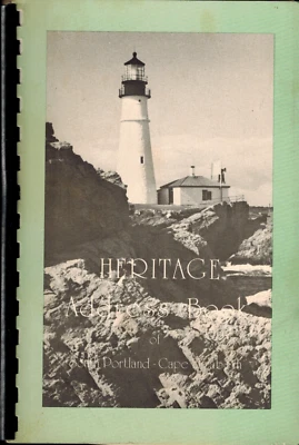 HERITAGE Address Book South Portland Cape Elizabeth Maine B&W Photographs Unused - Image 1 of 2