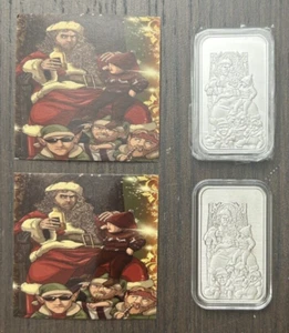 Pit Bullion Holiday Series Bad Santa SET #39/75 1 Oz .999 Silberbarren Set 2 - Bild 1 von 6