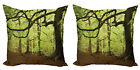 Ambesonne Forest Cushion Cover Set Of 2 For Couch And Bed In 4 Sizes