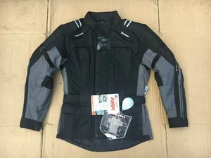 Akito Mens Track Textile Touring Waterproof Motorcycle Jacket 36" Chest (H140) - Picture 1 of 12