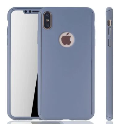Custodia Cellulare Protettiva per Apple IPHONE Xs Max Full Cover Display Grigio - Immagine 1 di 4