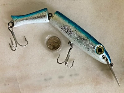 REBEL JAWBREAKER STAINLESS JOINTED MUSKY Fishing Lure SALTWATER MUSKIE DIVER BIG - Image 1 of 4