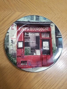 Sakura Storefronts Chiu Tak Hak Stoneware Salad Plate Vins De Bourgogne GUC - Picture 1 of 3