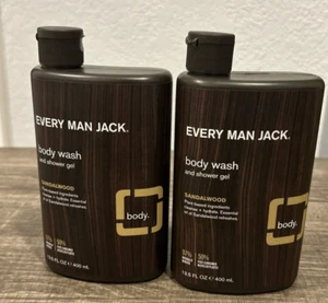 2 Of Every Man Jack Body Wash and Shower Gel, Sandalwood, 13.6 OZ/each - Picture 1 of 5