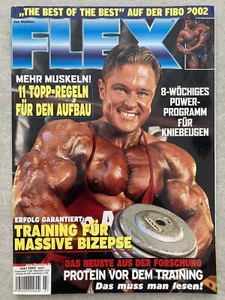 Flex,Juli 2002,Bodybuilding,Sportrevue,Zeitschrift,Magazin,Muscle&Fitness,Gym - Bild 1 von 21