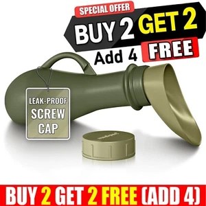 Urinal Bottle Portable Men Male Female Wee Urine Collector Travel Car Camping UK - Picture 1 of 13