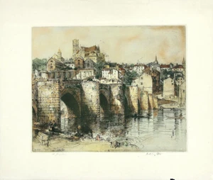 E JACOBI Firmado Antq c1915-18 Eje de Impresión a Prueba H Fitton PONT ST ETIENNE LIMOGES - Imagen 1 de 1