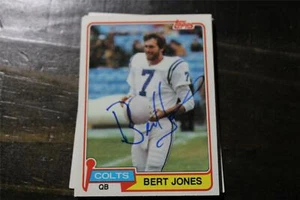 TARJETA DE FÚTBOL AMERICANO AUTOGRAFIADA DE BERT JONES BALTIMORE COLTS - Imagen 1 de 1