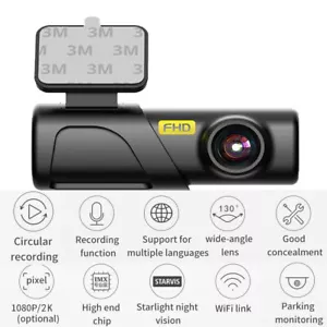 Dash Cam 1080P Auto DVR WIFI Recorder Monitor HD Nachtsicht Loop Aufnahme - Bild 1 von 18