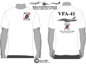 VFA-41 Black Aces Squadron T-Shirt D6, USN Licensed Product - Picture 1 of 3