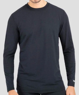 Terramar Men's 1.0 Transport Merino Crew Shirt - Black Size M - Image 1 of 2