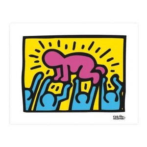 Untitled, 1989 (baby) by Keith Haring Art Print Poster Infant out of print 11x14 - Picture 1 of 3